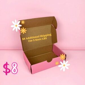 $8 Additional Shipping Charge For Packages Over 5 LBS